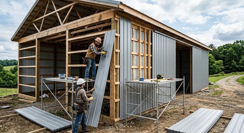 Metal Barn Siding Installation in Fayetteville, TN