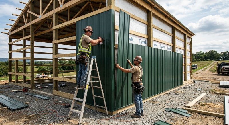 Pole Barn Siding Installation in Fayetteville, TN