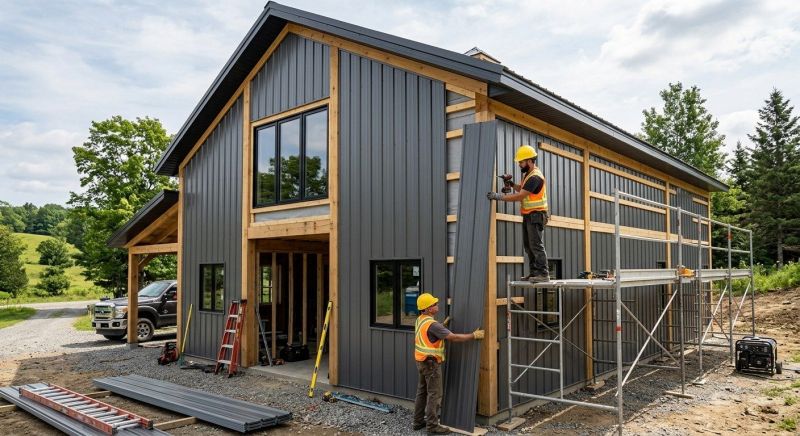 Pole Barn Siding Installation in Fayetteville, TN