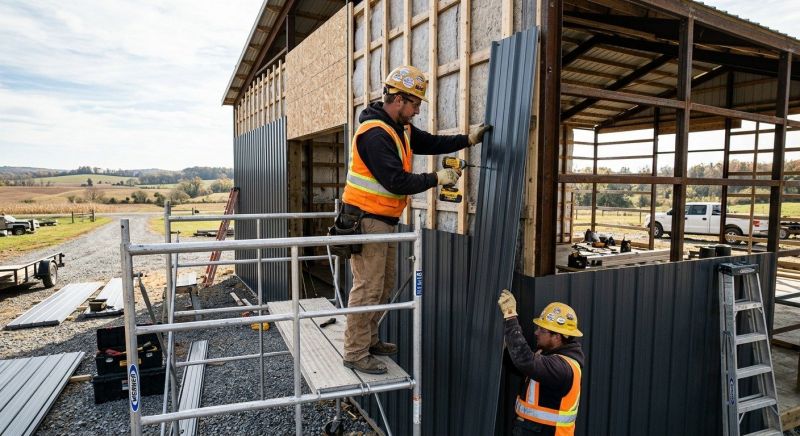 Pole Barn Siding Installation in Fayetteville, TN
