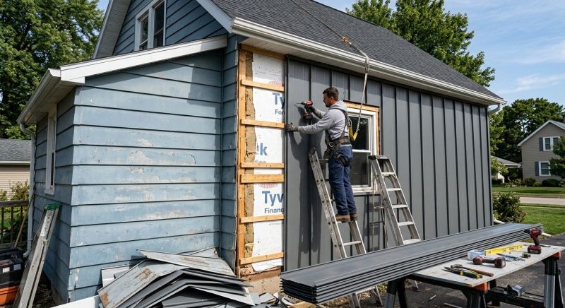 Sheet Metal Siding Replacement in Fayetteville, TN